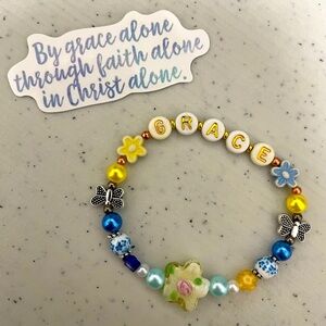 Grace bracelet in blues and yellows